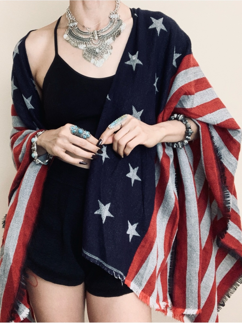 Brand New american flag shawl